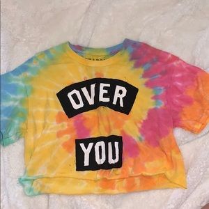 Womens Tie Dyed Crop Top